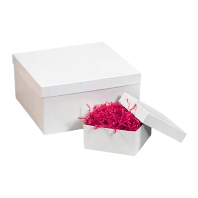 Custom Printed White Gift Boxes with Lids Packaging