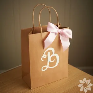 Small Paper Bags With Custom Print Personalized Logo Print on Kraft Paper  Bags Wholesale Brown Gift Bags Bulk Wedding Favor Bags 