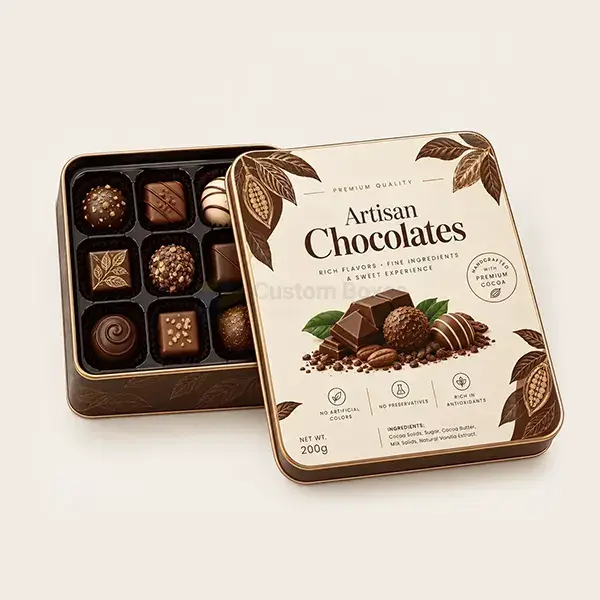 Custom Chocolate Tin Boxes