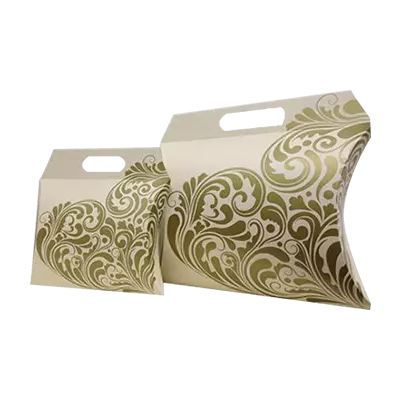 custom Pillow Boxes with Handle customboxeslane