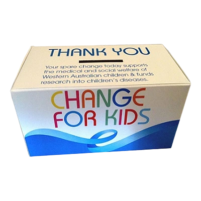 custom printed donation boxes