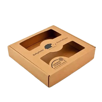 kraft box with window lid customboxeslane