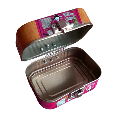 large tin boxes with hinged lids wholesale