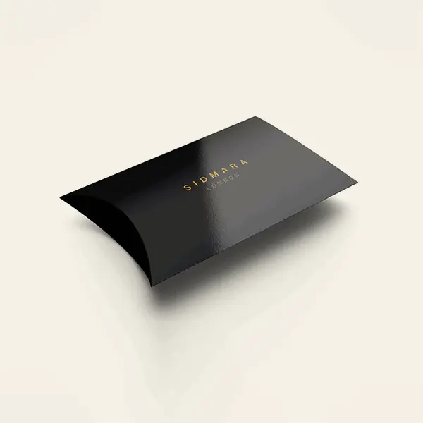 small black pillow boxes